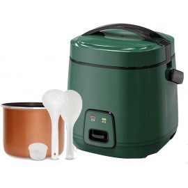 XUANX Rice Cooker with Steamer Retro Green Rice Cooker Mini Multi-Function Rice Cooker Rice Cooker for Cooking Meat Porridge Soup Household Dormitory,Green,1.2L B09MCSL4Y5
