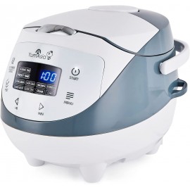 Yum Asia Panda Mini Rice Cooker With Ninja Ceramic Bowl and Advanced Fuzzy Logic 3.5 cup 0.63 litre 4 Rice Cooking Functions 4 Multicooker functions Motouch LED display US Version B08Y7RHNTH