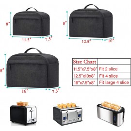 2 Slice Toaster Cover Waterproof Dustproof Toaster Appliance Cover with Pockets Fingerprint Protection Machine Washable Toaster Machine Cover Can Hold Jam Spreader Knife & Toaster Tongs S:11.5”x7.5”x8” Blue B09WDZ131P