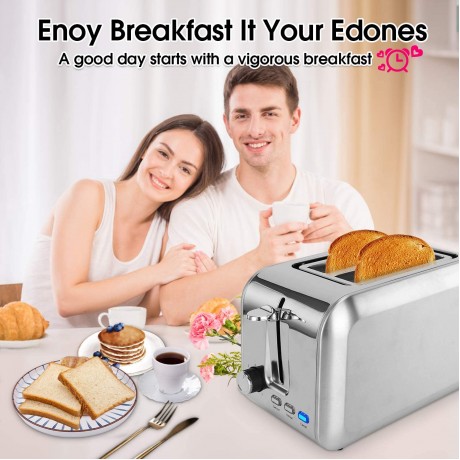 2 Slice Toaster Stainless Steel Toaster Best Rated Prime Toasters with 7 Shade Settings Reheat bagel Cancel Function and Removable Crumb Tray Wide Slots toaster for Bread Waffles B08Q3PPY5B