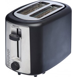Basics 2 Slice Extra-Wide Slot Toaster with 6 Shade Settings Black B072P11H8L