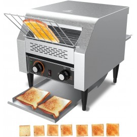 Commercial Conveyor Toaster 300 Slices per Hour Stainless Steel Restaurant Toaster for Bun Bagel Bread Heavy Duty 110V Electric Countertop Conveyor Toaster B09YHCFQ4N