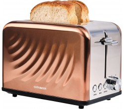 Cotomier Toaster 2 Slice Rose Gold Stainless Steel 