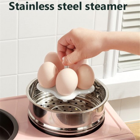 Electric 3 in 1 Household Breakfast Machine Mini Bread Toaster Baking Oven Omelette Fry Pan Hot Pot Boiler Food Steamer Color : Pink yubin1993 Color : Blue B0B4C4Y618