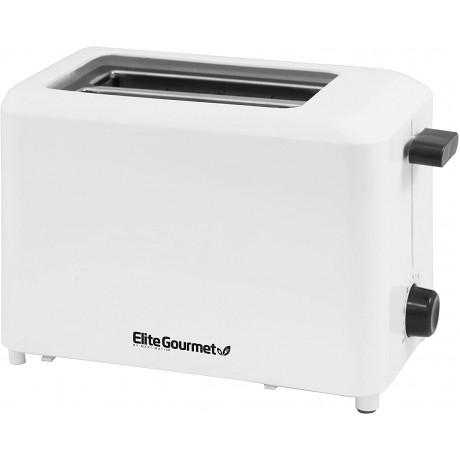 Elite Gourmet ECT-1027 Cool Touch with 7 Temperature Settings & Extra Wide 1.25 Toaster 2 Slices White B07D7R61JH