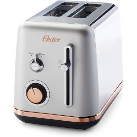 Oster 2097682 2 Slice Toaster Metropolitan Collection with Rose Gold Accents GRAY B07Y5YBCRS