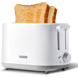 ROCKURWOK 2 Slice Toaster Toaster with Toast Boost Slide-Out Crumb Tray Auto-Shutoff and Cancel Button Bright White B09KGX1MTZ