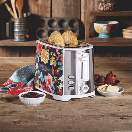 The Pioneer Woman Extra-Wide|2 Slice Toaster|Fiona Floral bundle with The Pioneer Woman| 1.7 Liter Electric Kettle|Fiona Floral B07RSBSXNH