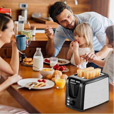 Toaster 2 Slice Best Rated Prime Toaster Black 2 Slice Toasters the Best 2 Slice Wide Slots with Removable Crumb Tray & 7 Shade Settings Defrost Bagel Cancel Function Tosterster 2 Slices for Waffle Bread B09W2F3RXG
