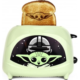 Uncanny Brands Star Wars The Mandalorian The Child 2-Slice Toaster- Toasts Baby Yoda onto Your Toast B084D2KD7K