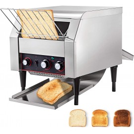 VEVOR 450 Slices Hour Commercial Toaster 2600W Commercial Conveyor Toaster 110V Heavy Duty Restaurant Bread Toast Equipment Controllable Multiple Speed for Bread Bagel Food B08FZB5CVP