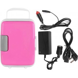 Ladieshow 4-Liter ABS Compact Cooler Warmer Mini Fridge for Car Trips Homes Dorms 48-60WPink B08YYP4BW2