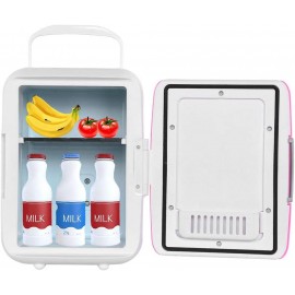Mini Fridge Compact Cooler Warmer 4 Liter 6 Can Mini Refrigerator for Cars Trips Homes Offices and DormsPink B07Z59NDYY