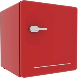Mushugu Classic Retro Compact Refrigerator Single Door Mini Fridge with Freezer Small Drink Chiller for Home,Office,Dorm Small beauty cosmetics Skin care refrigerated for home,1.6 Cu.Ft Red B09N6WY7YP
