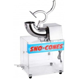 WYZworks 250W Heavy Duty Electric Shaved Ice Shaver Snow Cone Slush Margarita Machine 440lbs h Stainless Steel and Acrylic Box B01188AYLW