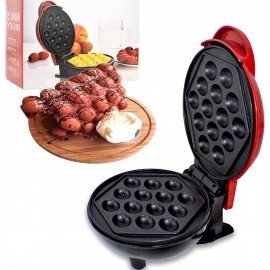 Aurkalri Mini Bubble waffle maker Hong Kong Egg Waffle Maker 4-inch Easy Clean Non-Stick Coated Plates & Automatic Temperature Control For Breakfast lunch or snacks etc.Red B09Z6LTCQK