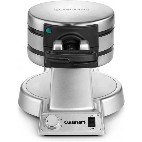 Cuisinart WAF-F20P1 Double Belgian Waffle Maker Round Iron Silver Bundle with 1 YR CPS Enhanced Protection Pack B098RDK6JG