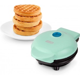 DASH DMW001AQ Mini Maker for Individual Waffles Hash Browns Keto Chaffles with Easy to Clean Non-Stick Surfaces 4 Inch Aqua B01M9I779L