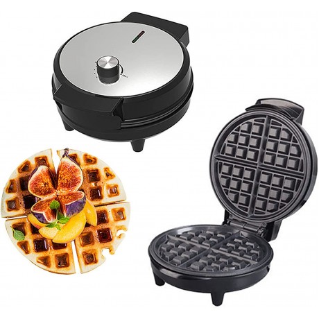 PUFAN Round Waffle Irons Multifunctional Breakfast Machine with Nonstick Baking Pan 1000W Double-Sided Heating Automatic Edge Banding for Breakfast Dessert Sandwich Other Snacks B0B5Q5X3P7