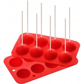 Premier Housewares 8-Ball Cake Pop Silicone Mould-Red B00RELQM8M