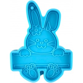 Rabbit Epoxy DIY Pendant Keychain Products Collection Easter Silicone Creative Cake Mould White Candy Coating A One Size B0B24JJGJ2