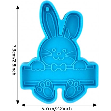Tomsi Silicone Creative DIY Products Epoxy Pendant Keychain Collection Easter Rabbit Cake Mould Candy Melting Pot Insert B One Size B0B2J5G1J1