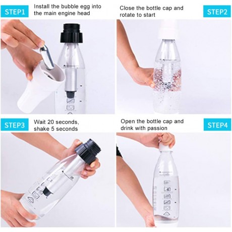 MSlongzc 1000ml Large Capacity Portable Carbonated Juice Soda Sparkling Water Maker Home DIY Beverage Machine Silver B087ZCKRTP