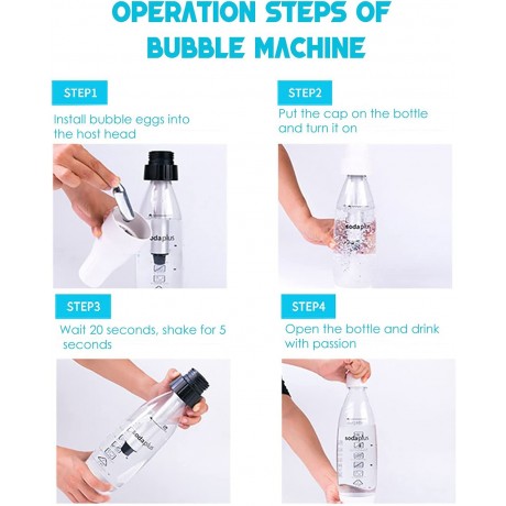 Sparkling Water Maker,Portable Soda Machine With Hand-held Carbonation Bottle DIY Bubble Juice B093GHZZ7T