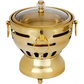 Hot Pot 171721cm Thickened Copper Home Spicy Alcohol for One Person with Lid Electric Fondue Pots Color : Gold Size : 171721cm B08TTTXW7W