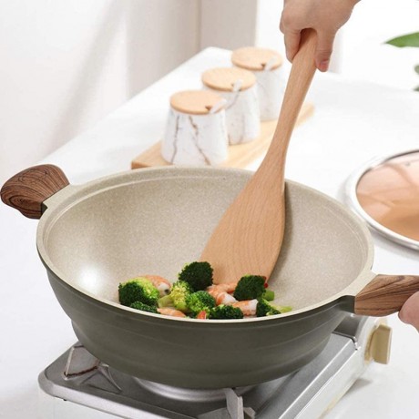 KMTCG Light Non-Stick Wok pan 32cmSuitable for induction cooker Electric and natural gas B08W2B1LYR