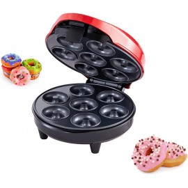 LKJHSDFG Mini Donut Maker with Non-Stick Surface 1200w Electric Donut Bread Making Machine Makes 7 Doughnuts Commercial Double-Sided Heating Doughnut Maker for Family Party Cake Shop B09W1ZHHFB