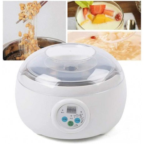 GELEI Electric Natto Maker Automatic Natto Ferment Machine Stainless Steel DIY Homemade Multi-Function Yogurt Makers Soy Vegetable Rice Wine Fermenter 1.5L 110V B09QGSG92N