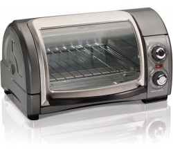4-Slice Countertop Toaster Oven With Roll-Top Door 