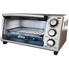 BLACK + DECKER 4 Slice Toaster Oven Stainless Steel B01N4QN6BH
