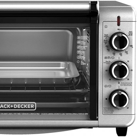 Black+Decker TO3210SSD 6-Slice Convection Countertop Toaster Oven Silver B00LU2HVDQ