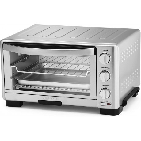 Cuisinart TOB-1010 Toaster Oven Broiler 11.77 x 15.86 x 7.87 Silver Renewed B08VMRD3FD