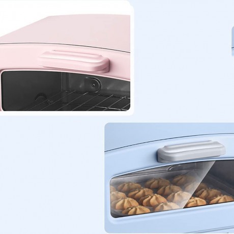 Electric Oven Toaster Grill and Baking Combination Convection Oven Countertop Suitable for French Fries Pizza Chicken Cakes Biscuits Easy to Clean Color : Pink B09TGDG3YG