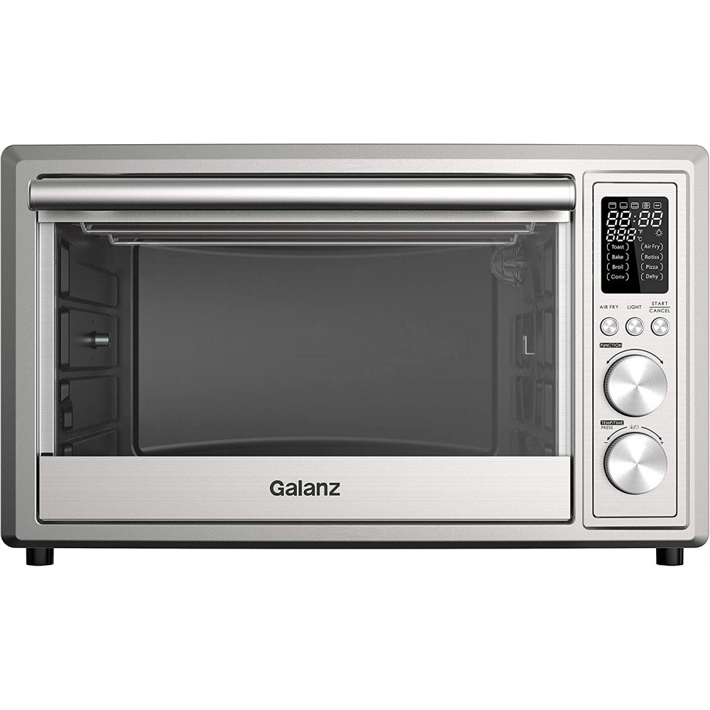 Galanz GT12SSDAN18 Toaster Oven with TotalFry 360 Enhanced Air Fry Technology 1800W 120V 1.1 Cu.Ft Capacity 8 Preset Cooking Functions 30L Stainless Steel Renewed B08LZVLFLK