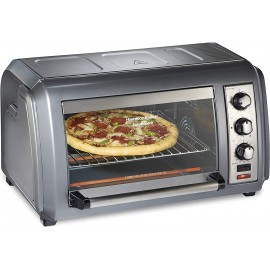 Hamilton Beach Countertop Convection Toaster Oven with Easy Reach Roll-Top Door 6-Slice Stainless Steel 31434 B07NSSZN9H