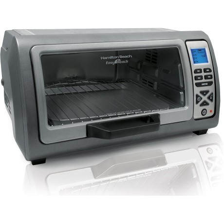 Hamilton Beach Digital Countertop Toaster Oven with Easy Reach Roll-Top Door 6-Slice With Bake Pan Stainless Steel 31128 B01IHNV95G