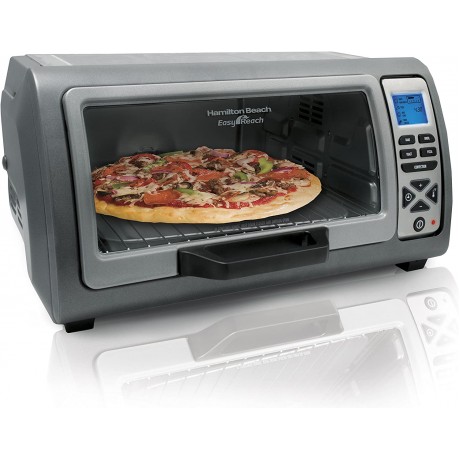Hamilton Beach Digital Countertop Toaster Oven with Easy Reach Roll-Top Door 6-Slice With Bake Pan Stainless Steel 31128 B01IHNV95G