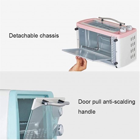 Kitchen Mini Toaster Oven 10L Mini Oven Adjustable Temperature 0-230℃ and 60 Minutes Timer Independent Temperature Control Household Baking Electric Oven Color : Pink Color : Pink B09GB1P3T8