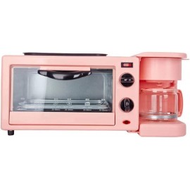 MDYYD Breakfast Sandwich Machine Breakfast Machine Multi-Function Toaster Oven Home Integrated Automatic Coffee Breakfast Station Color : Pink Size : 26x20.5x17.1CM B083QXG8P1