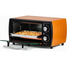 Ovente Countertop 4 Slice Capacity Conventional Toaster Oven with Baking Pan Crumb Tray and Grill Rack Compact 700 Watt Stainless Steel Pizza Maker with Cool Touch Handle and Timer Copper TO6895CO B09MJV6R8J