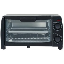 YuuTxx 4-Slice Toaster Oven Black Natural Convection with Timer Toast Bake Broil Settings,Includes 1 baking rack and 1 baking pan，1050W B0B3RVDY1Y