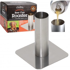 Beer Can Roaster Stainless Steel BBQ Beer Can Chicken Roaster with Instructions and Recipes B0000TPCZY