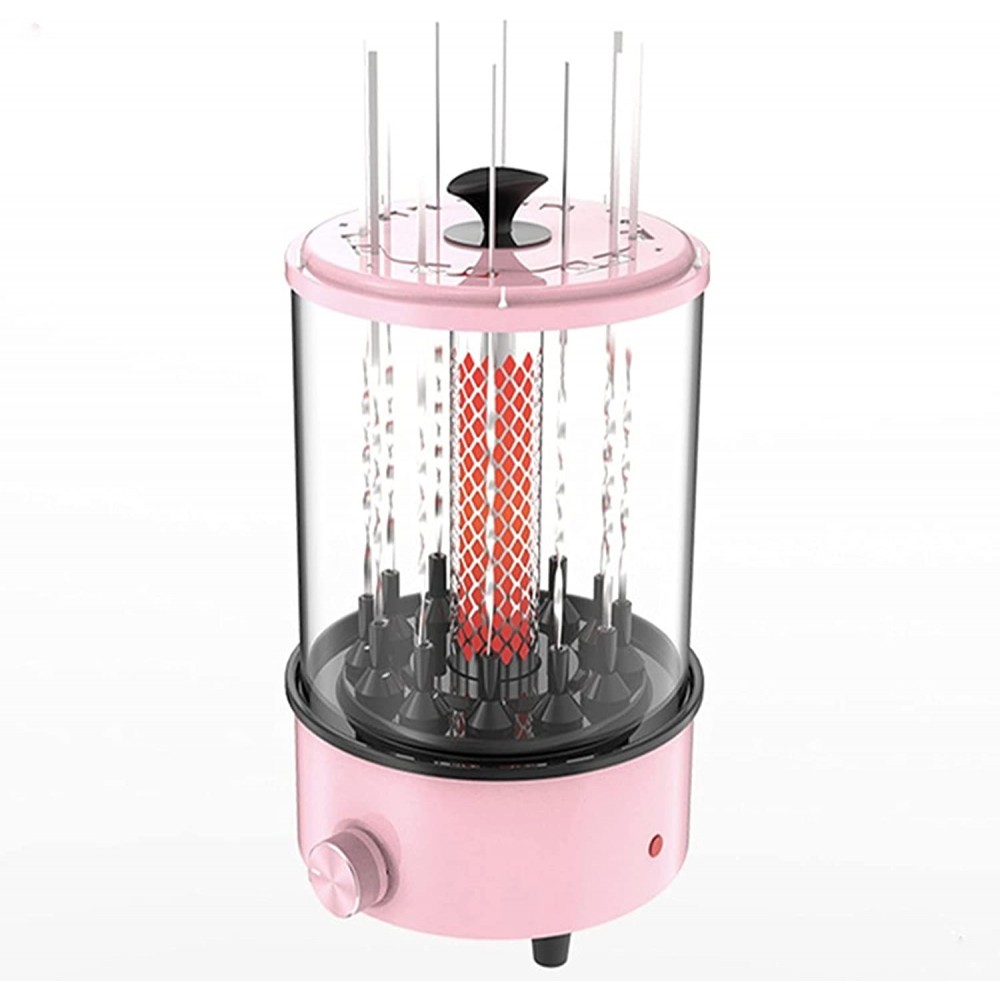 PHASFBJ Vertical Rotisserie Oven 1100W,Smokeless Rotating Oven Electric Grill,Barbecue Grill for Home Use Infrared Roaster Oven,Timing Design Multi-Function Barbecue Stove,Pink B094YDSYF6