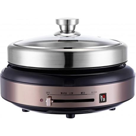 KOTO ss304 ELECTRIC STAINLESS STEEL HOT POT 4L Rose Gold B08YP95M8V