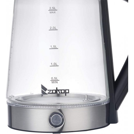 ANEUHS Portable Electric Kettle 1500W Fast Heating Boil Countertop Tea Maker Hot Water Boiler with Auto Shut-Off and Boil-Dry Protection 2.5L Glass B B08VW1WR75