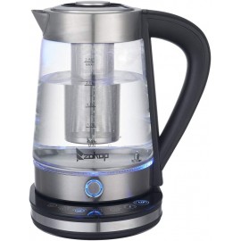 ANEUHS Portable Electric Kettle 1500W Fast Heating Boil Countertop Tea Maker Hot Water Boiler with Auto Shut-Off and Boil-Dry Protection 2.5L Glass B B08VW1WR75